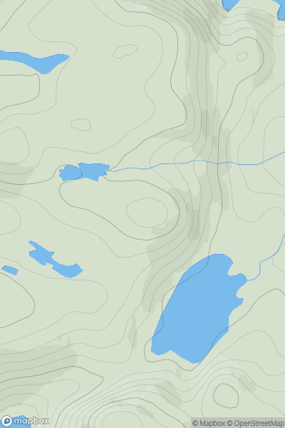 Thumbnail image for Cnoc an t-Sabhail [Scourie to Lairg] [NC172496] showing contour plot for surrounding peak